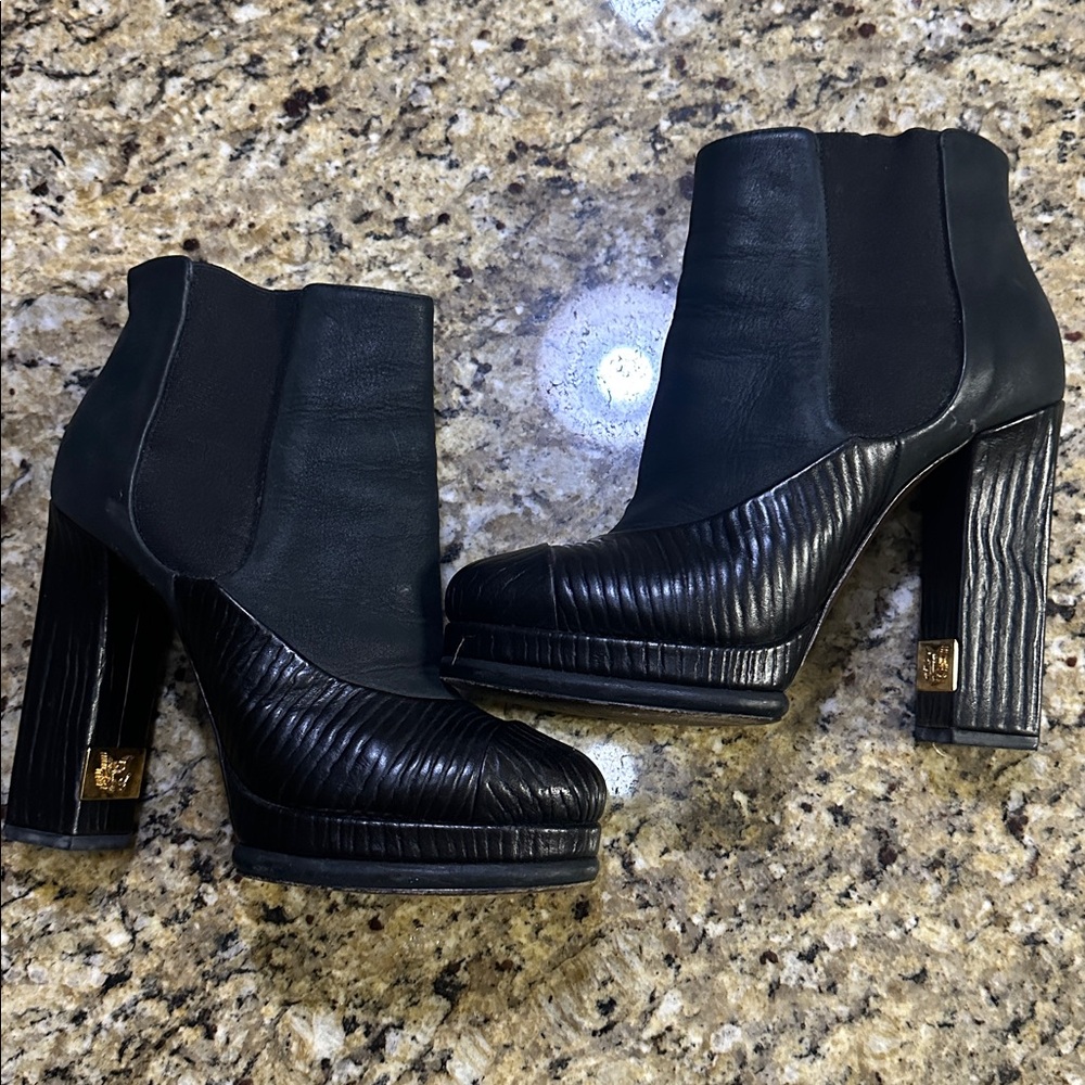 Chanel Bootie Black Platform - image 6